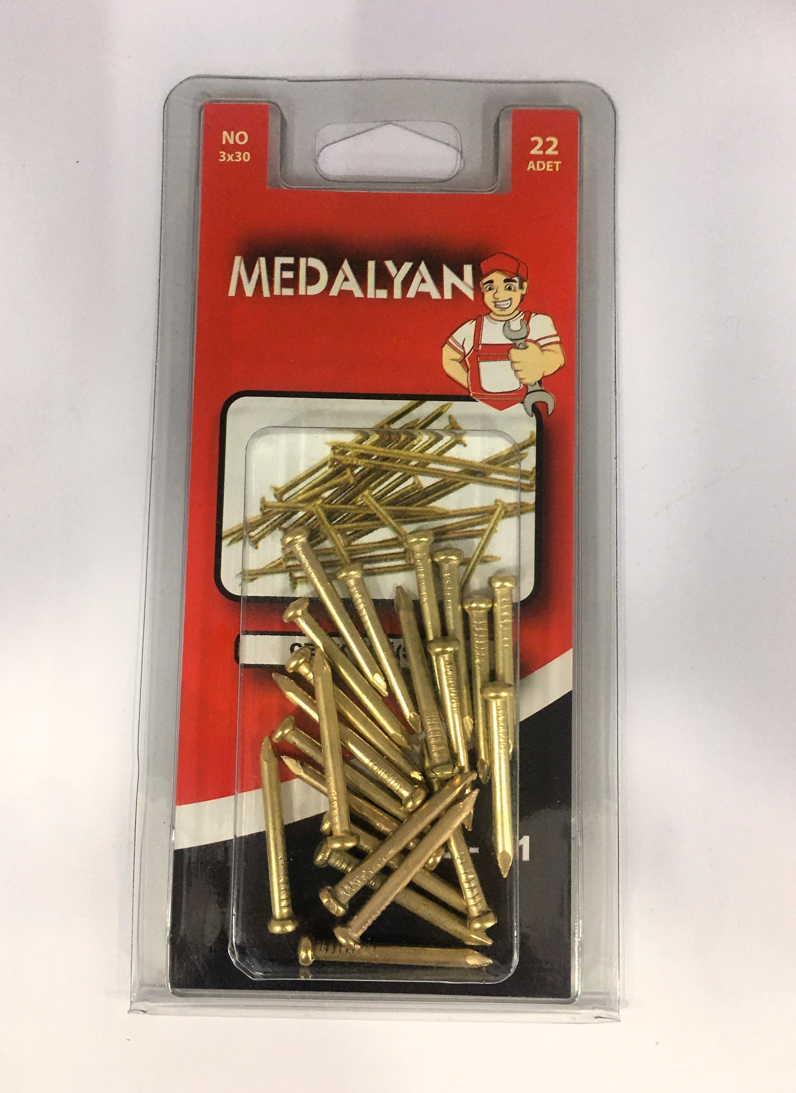 DL-71 3X30 ÇELİK ÇİVİ SARI (MEDALYAN SET)  PK:24